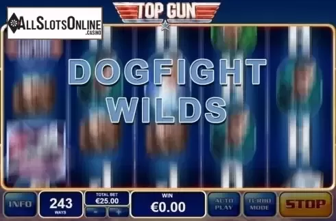 Additional Wilds screen. Top Gun from Playtech