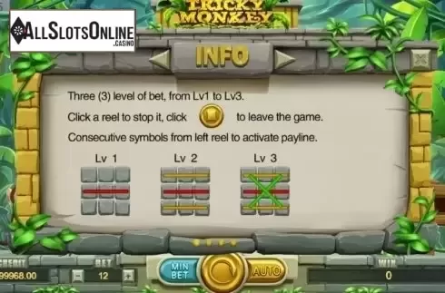 Paylines. Tricky Monkey (TIDY) from TIDY
