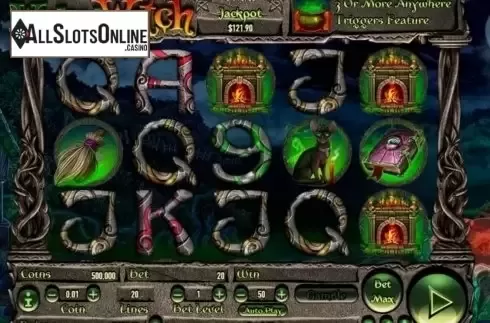 Reels screen. Wicked Witch from Habanero