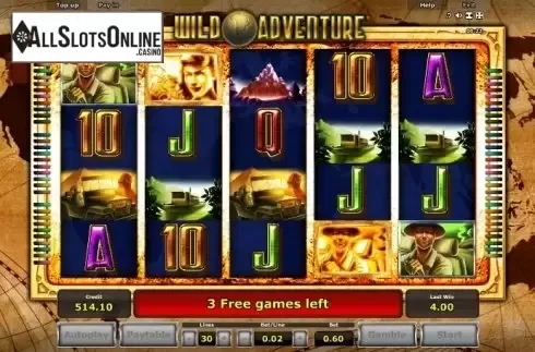Free Spins Wild  screen 2. Wild Adventure (Green Tube) from Greentube
