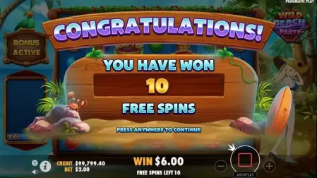 Wild Beach Party slot screenshot 4