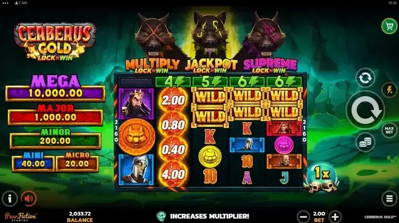Cerberus Gold slot screenshot 1