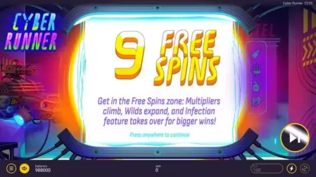 Cyber Runner slot screenshot 3