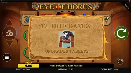 Eye of Horus slot screenshot 3