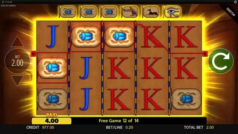Eye of Horus slot screenshot 