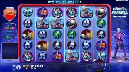 Hockey Bonanza slot screenshot 2