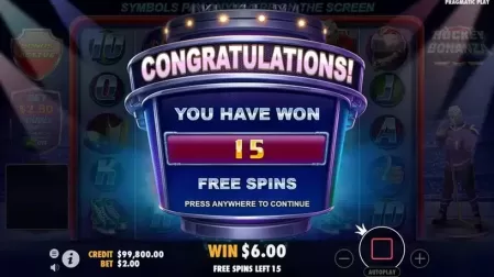 Hockey Bonanza slot screenshot 3