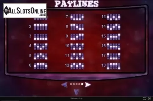 Paytable 5. 7th Sense from Espresso Games