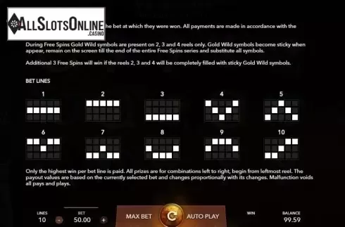 Paylines. Anksunamun from Mascot Gaming