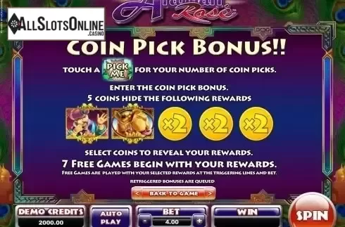 Paytable 1. Arabian Rose from Lightning Box