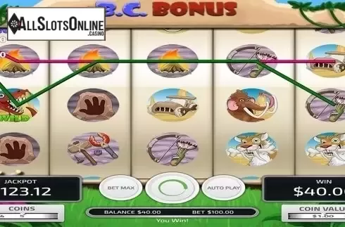 Win screen. BC Bonus from Concept Gaming