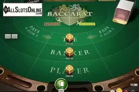 Game Screen. Baccarat Professional Series High Limit from NetEnt