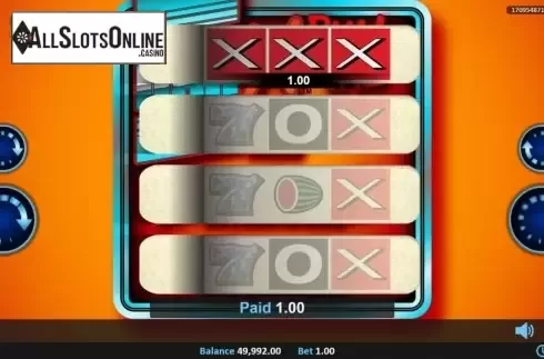 Win Screen 2. Bar-X Pull Tab from Realistic