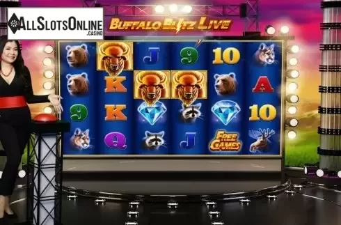 Game Screen. Buffalo Blitz Live from Playtech