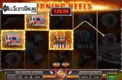 Win Screen. Burning Reels from Wazdan