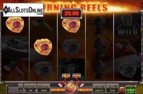 Win Screen. Burning Reels from Wazdan