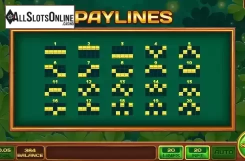 Pay Lines screen