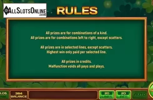 Game Rures screen