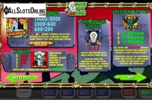 Screen2. Coffin up the Cash from Ash Gaming