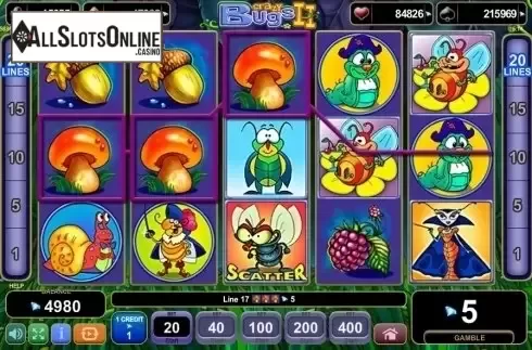 Win Screen . Crazy Bugs II from EGT