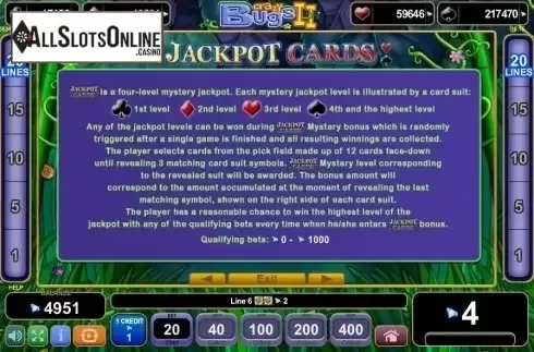 Paytable 4. Crazy Bugs II from EGT