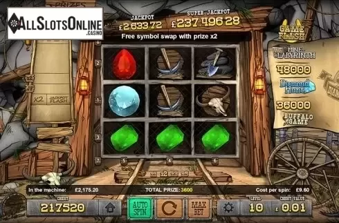 Game Workflow screen. Diamond Express from Magnet Gaming