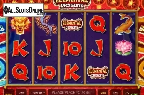 Reel Screen. Elemental Dragons from Greentube