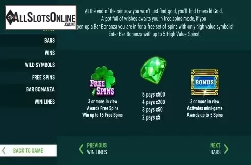 Special symbols screen