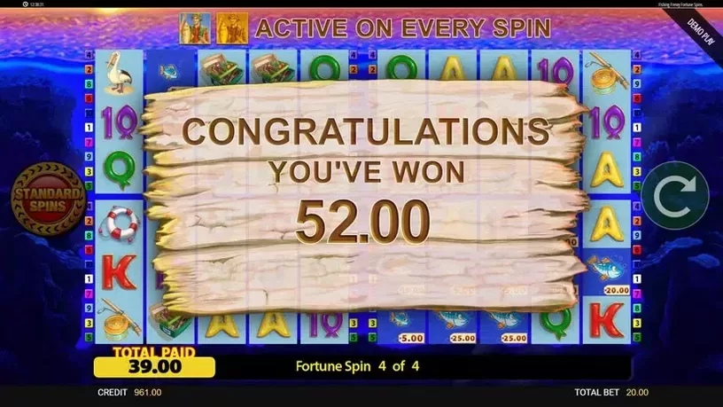 Fishin' Frenzy Fortune Spins slot screenshot 4