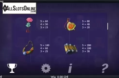 Paytable screen 2