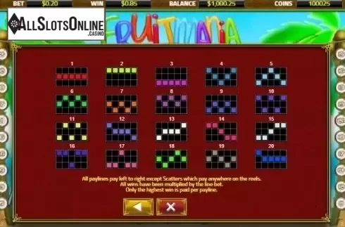 Lines. Fruitmania from XIN Gaming