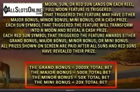 Full moon feature screen
