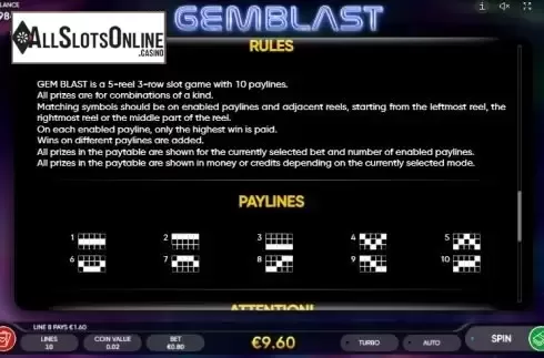 Paytable 4