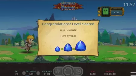 Glory of Heroes slot screenshot 3