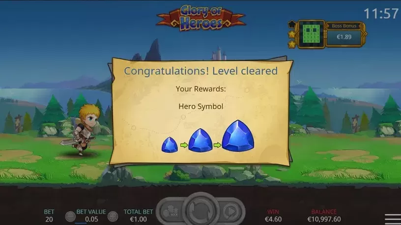 Glory of Heroes slot screenshot 3