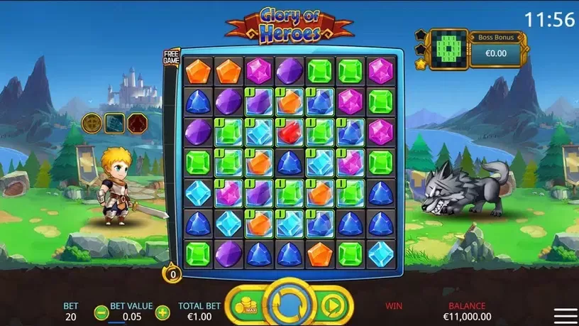 Glory of Heroes slot screenshot 2