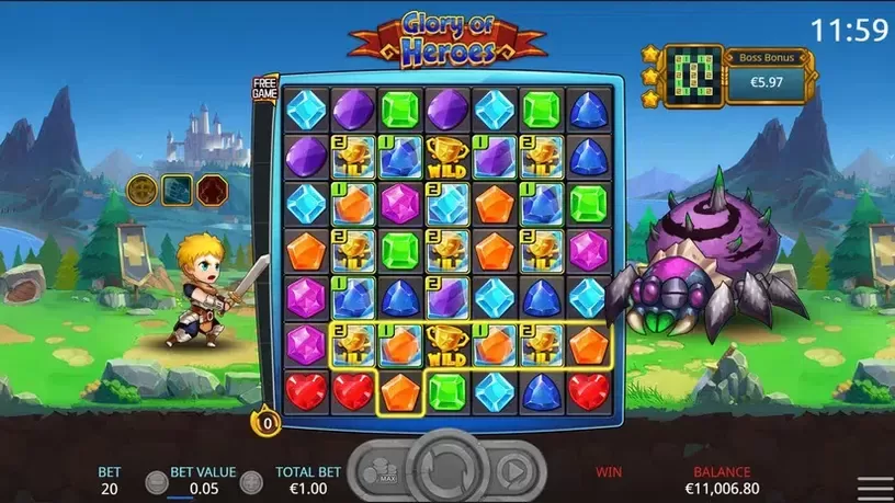 Glory of Heroes slot screenshot 5