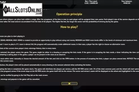 Rules screen