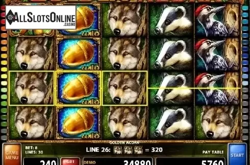 Screen 2. Golden Acorn from Casino Technology