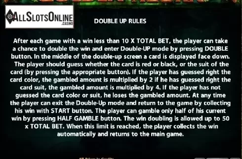 Paytable 3. Golden Acorn from Casino Technology
