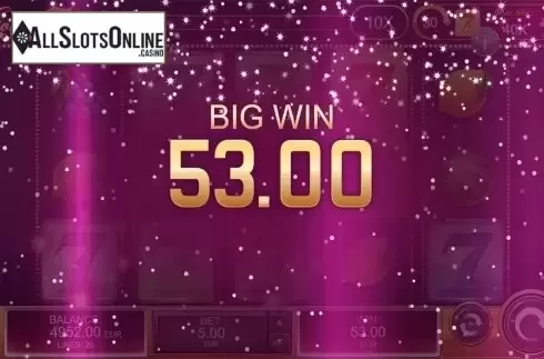 Big win screen. Goldfire 7s Missions from Kalamba Games