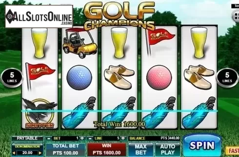 Game workflow. Golf Champions from Spadegaming