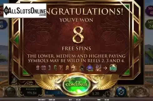 Free Spins screen 2
