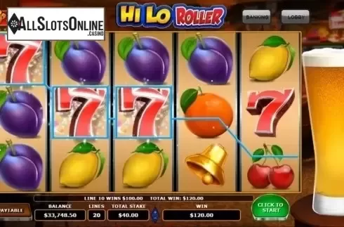 Screen 2. Hi Lo Roller from Sigma Gaming