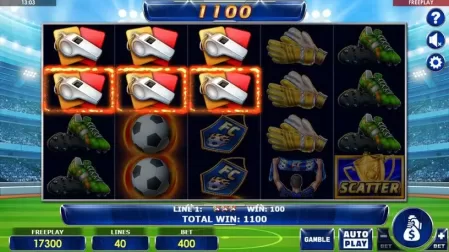 Hot Soccer slot screenshot 4