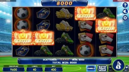 Hot Soccer slot screenshot 3