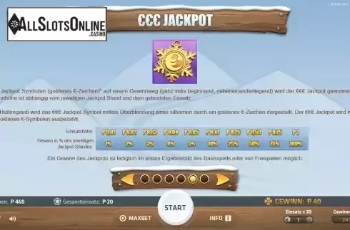 Jackpot screen