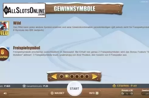 Special symbols screen