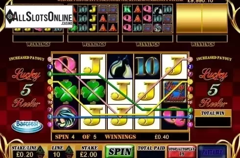 Screen 1. Lucky 5 Reeler from Barcrest