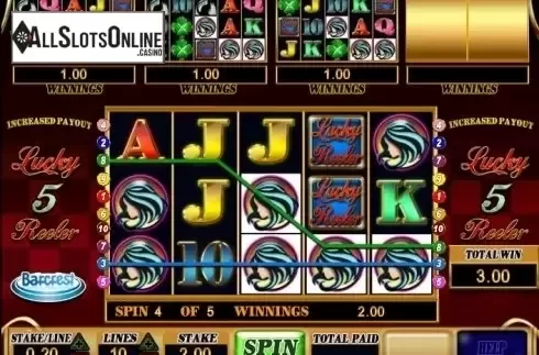 Screen 8. Lucky 5 Reeler from Barcrest